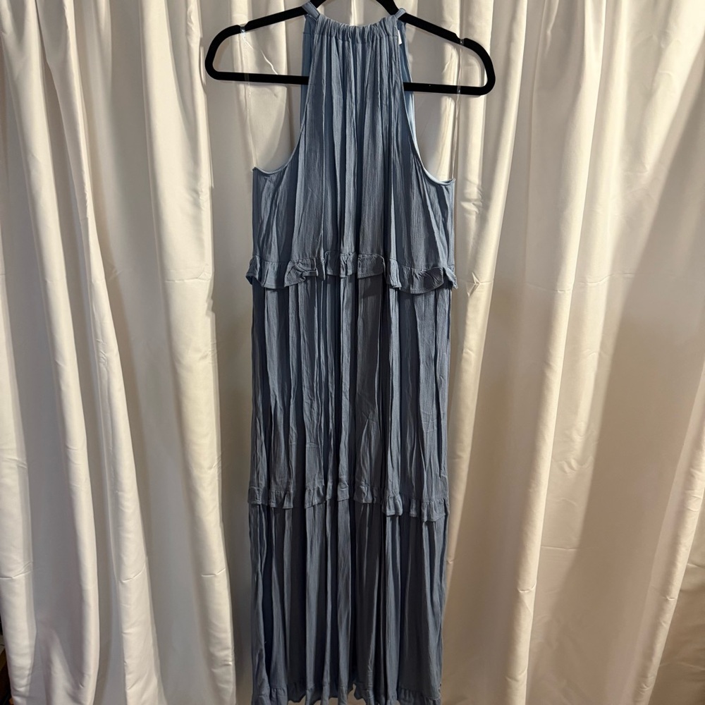 Gilli Blue Tiered Maxi Dress - Size L